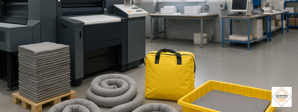 Ink, Solvent, and Wash-Up Spill Control for Printing Shops