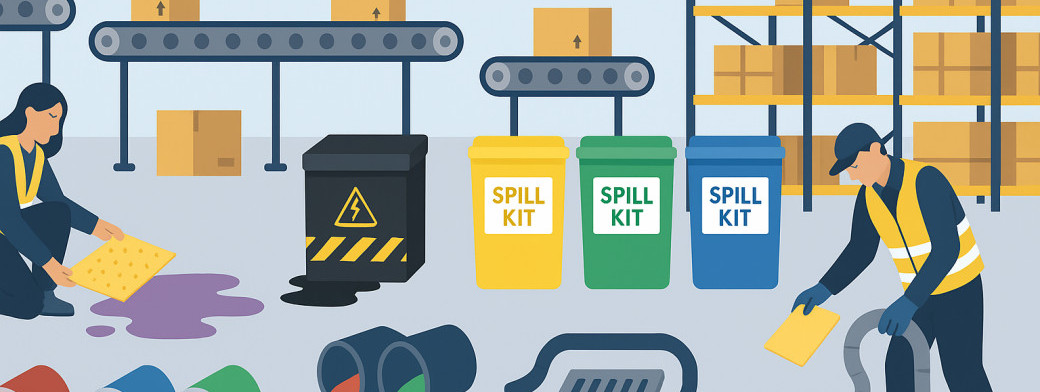 Spill Control in Fulfilment Centres: Battery Fluids & Packaging Inks