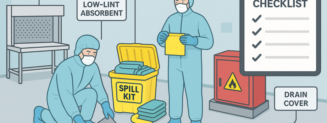 Spill Control in Pharmaceutical Manufacturing: Cleanroom-Compatible Solutions