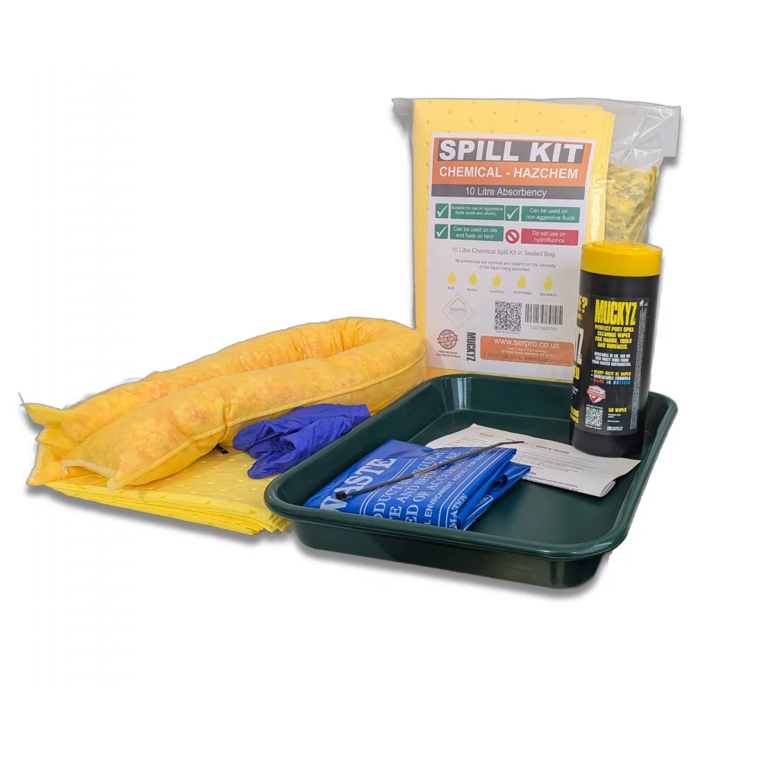 10 Litre Chemical Mini Spill Kit with Drip Tray