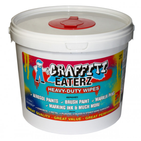 12 Tubs x 150 Wipers Graffiti Eaterz Wipes image