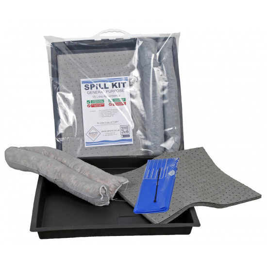 Showing image for 15 Litre General Purpose Spill Kit with Flexi-Tray 15 Litre General Purpose Spill Kit with Flexi-Tray image