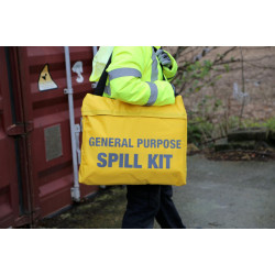 25 Litre Oil and Fuel Spill Kit in Yellow Shoulder Bag