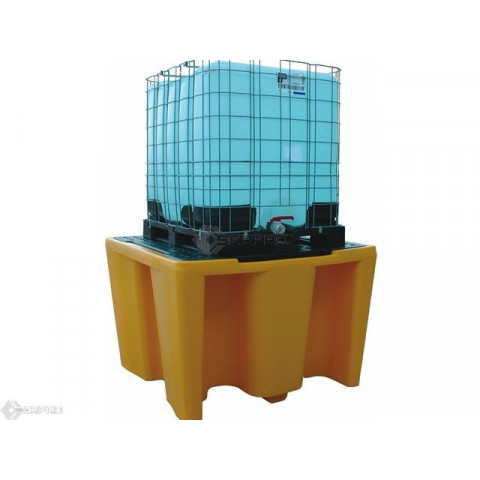 Showing image for Single IBC Containment Bund With Grid (YELLOW) Single IBC Containment Bund With Grid (YELLOW) IBC Containment image