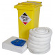 120 Litre Oil and Fuel Only Spill Kit in Wheeled Bin Oil and Fuel Spill Kits image