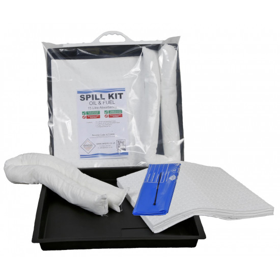 Showing image for 15 Litre Oil and Fuel Spill Kit with Flexi-Tray 15 Litre Oil and Fuel Spill Kit with Flexi-Tray image