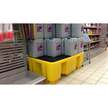 Showing image for 2 Drum Spill Pallet (YELLOW) 2 Drum Spill Pallet (YELLOW) Spillpallets image