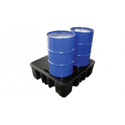 4 Drum Spill Pallet - High Profile (BLACK)