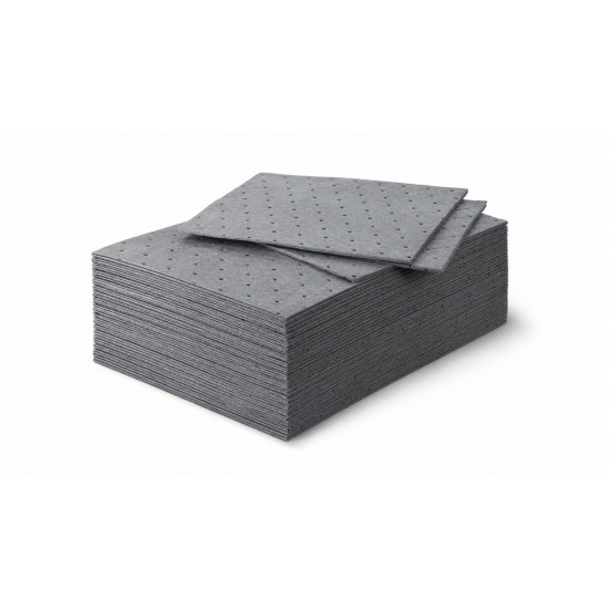 50 Pack Universal Absorbent Pads 47 x 20cm, General Purpose Spill Mats for Oil, Water and Everyday Liquid Spills, Fast Absorbing Sheets for Garage, Workshop, Home and Vehicle Use image