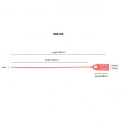 MJL 300 Variable length Tamper Proof Seal - CASE 1000 BLUE
