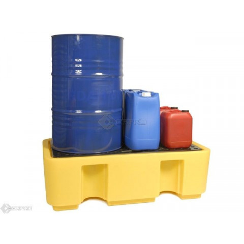 Showing image for 2 Drum Spill Pallet (YELLOW) 2 Drum Spill Pallet (YELLOW) Spillpallets image