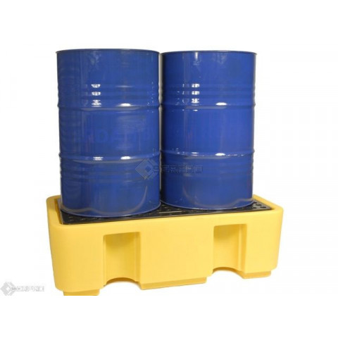 Showing image for 2 Drum Spill Pallet (YELLOW) 2 Drum Spill Pallet (YELLOW) Spillpallets image