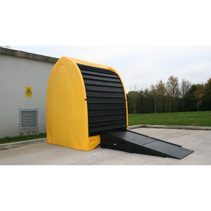 Showing image for 4 Drum PE Hardcover - SpillShak 4 Drum PE Hardcover - SpillShak Covered Bunds & Pallets - Storage image