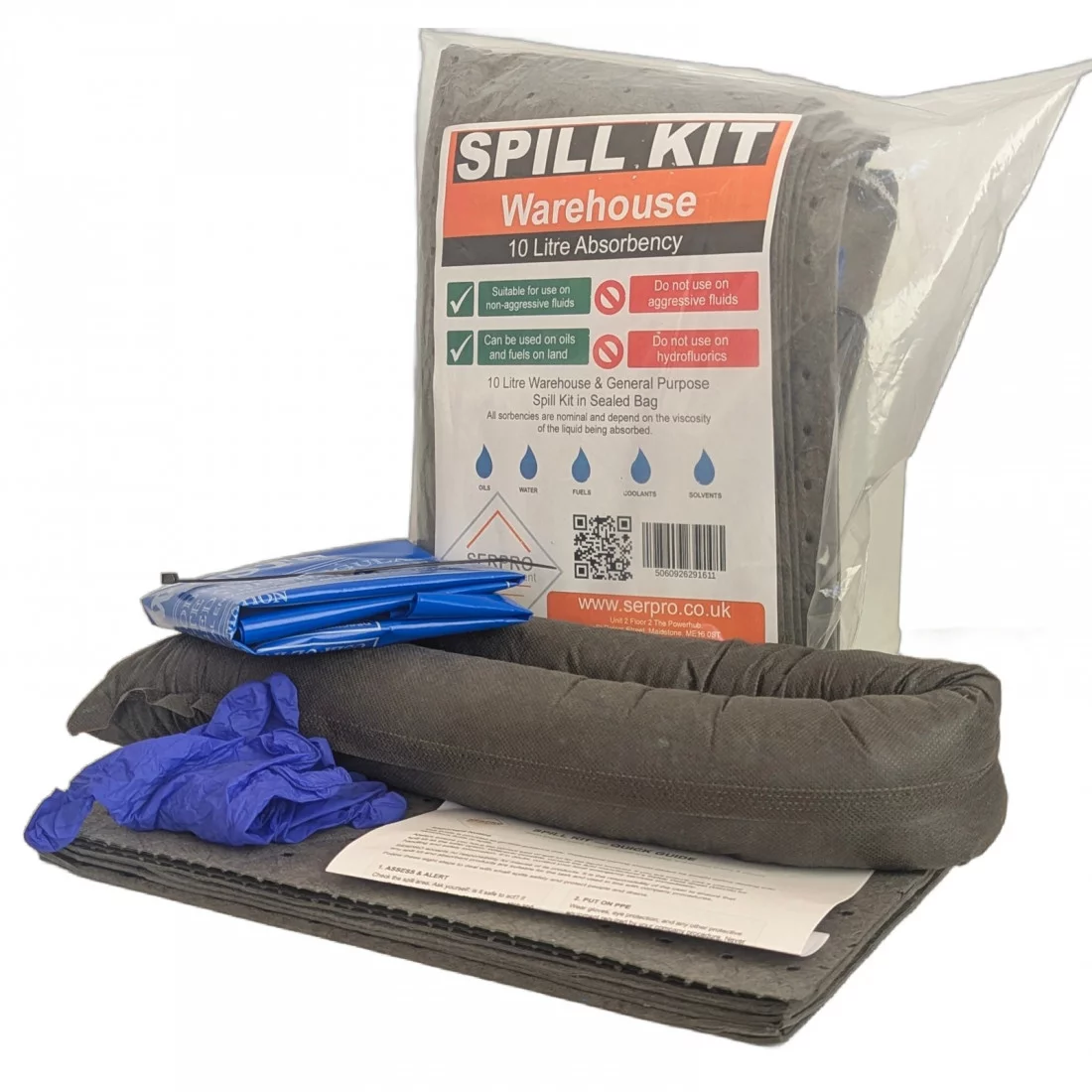 10 Litre Warehouse Spill Response Kit General Purpose