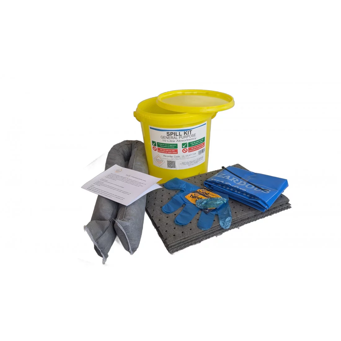 10 Litre General Purpose Spill Kit in a Tub