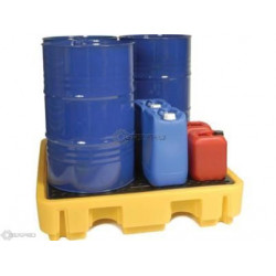 4 Drum Spill Pallet - Low Profile (YELLOW)