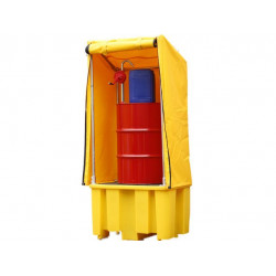 Single Drum Spill Pallet with Framed Cover Single Drum Spill Pallet with Framed Cover