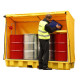 4 Drum In-Line Spill Pallet with Framed Cover image