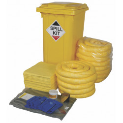 255 Litre Chemical/Universal Spill Kit in Wheeled Bin 255 Litre Chemical/Universal Spill Kit in Wheeled Bin