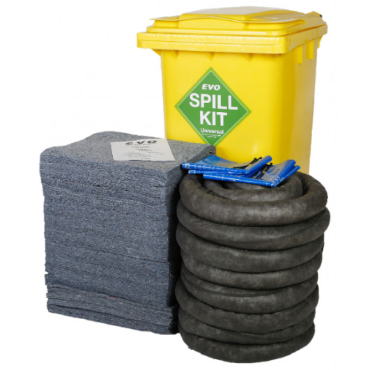 240 Litre EVO Recycled Spill Kit in a Wheelie Bin image