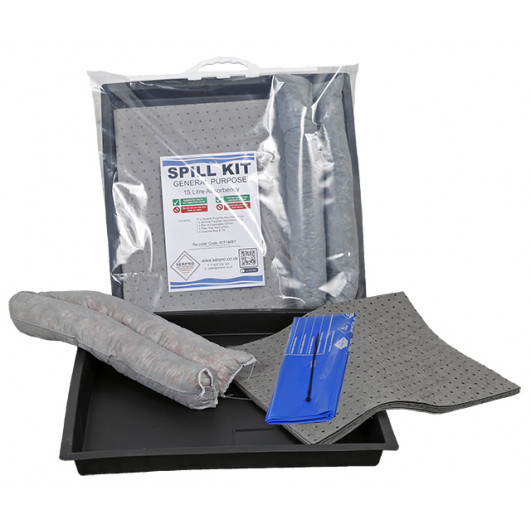 15 Litre General Purpose Spill Kit with Flexi-Tray image