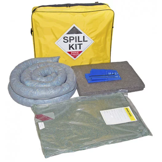 50 Litre General Purpose/Maintenance Spill Kit with Drain Plug in a Shoulder Bag