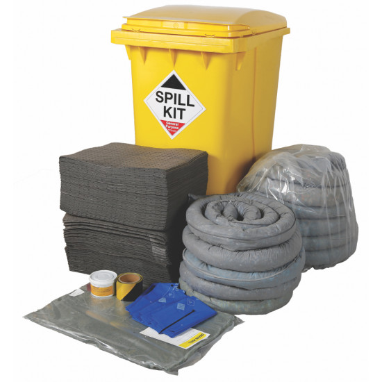 350 Litre General Purpose Spill Kit in Wheeled Bin General Purpose Spill Kits image