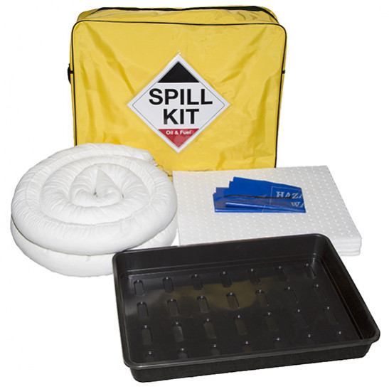 50 Litre Oil and Fuel Spill Kit in Yellow Shoulder Bag with Drip Tray Oil and Fuel Spill Kits image