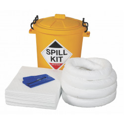 65 Litre Oil and Fuel Spill Kit in Plastic Drum 65 Litre Oil and Fuel Spill Kit in Plastic Drum