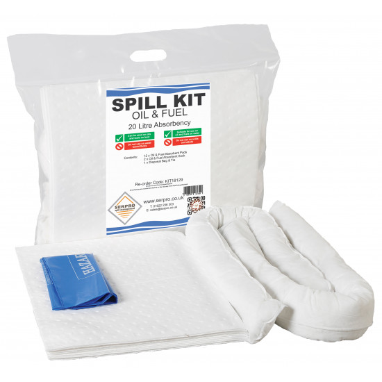 20 Litre Oil and Fuel Compact Spill Kit Emergency Services, Oil and Fuel Spill Kits image