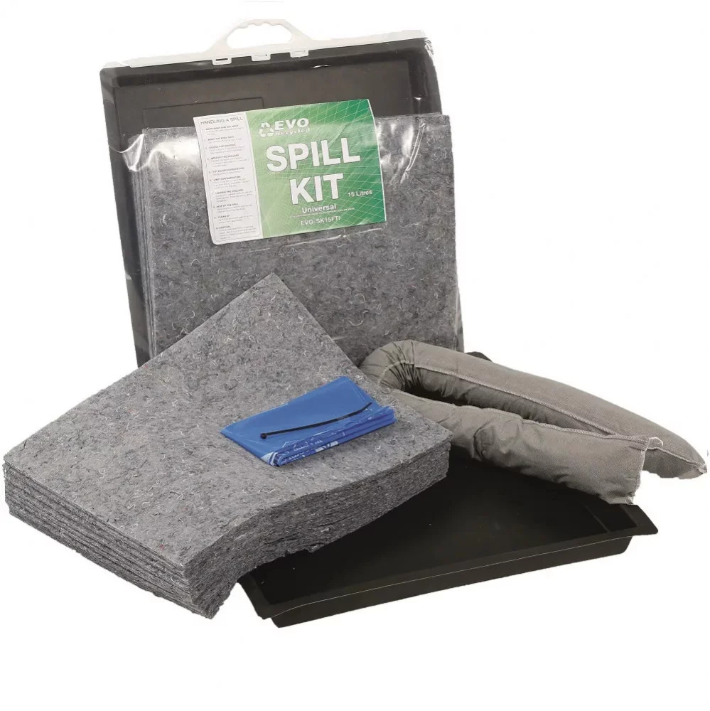 15 Litre EVO Absorbents Spill Kit with Flexi-Tray