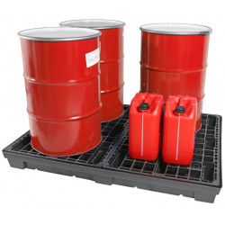 EVO 4 Drum Spill Pallet - Low Profile (BLACK) EVO 4 Drum Spill Pallet - Low Profile (BLACK)
