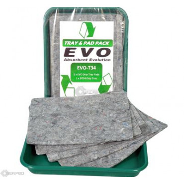 5 EVO Recycled Natural Fibre Absorbent Pads with 41x31 drip tray image