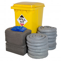 360 Litre General Purpose Spill Kit in Wheeled Bin