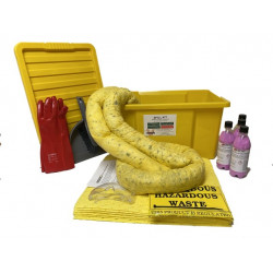 30 Litre Battery Acid and Hazchem Spill Kit with Neutraliser in Clip Top Tub