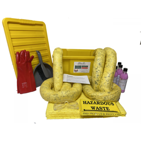 40 Litre Battery Acid and Hazchem Spill Kit with Neutraliser in Clip Top Tub image