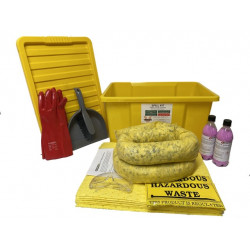 20 Litre Battery Acid and Hazchem Spill Kit with Neutraliser in Clip Top Tub