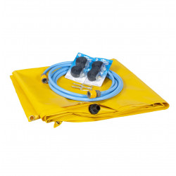The Leak Diverter Tarp  and Fittings - 100cm x 100cm YELLOW